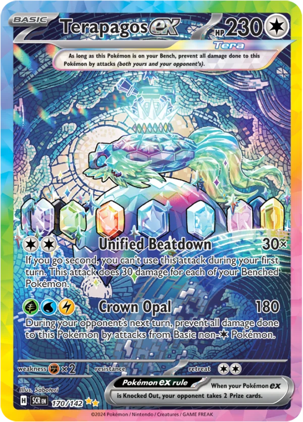 Pokémon TCG Terapagos ex 170/142 SV07: Stellar Crown SIR Holo Ungraded