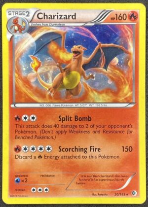 Pokémon TCG Charizard 20/149 Promo Boundaries Crossed Rare Cosmo Holo Ungraded