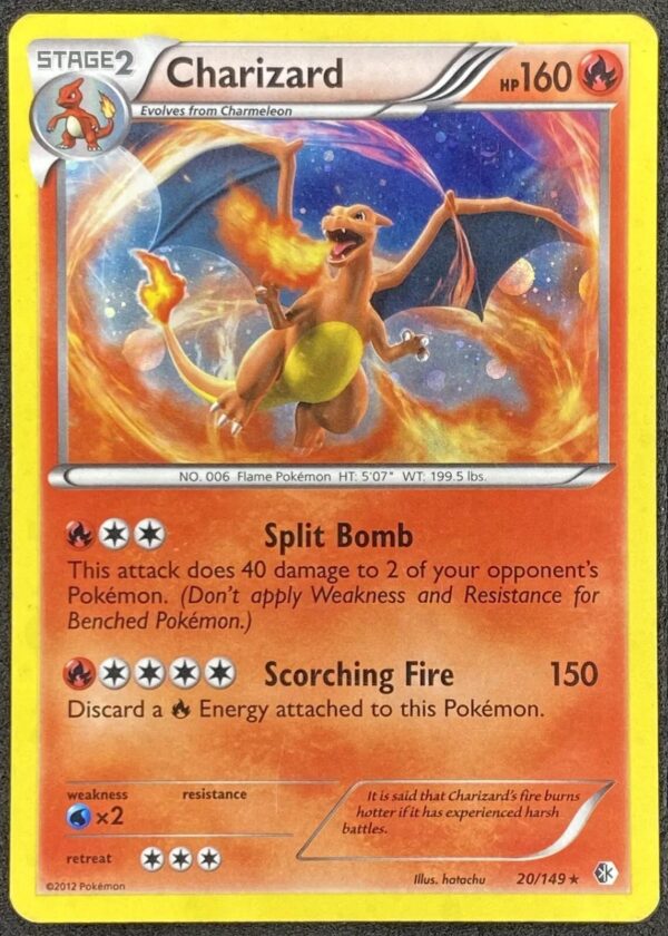 Pokémon TCG Charizard 20/149 Promo Boundaries Crossed Rare Cosmo Holo Ungraded