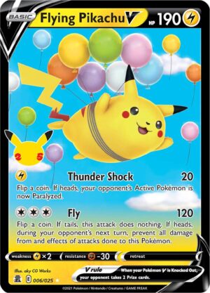 Pokémon TCG Flying Pikachu V 006/025 Celebrations UR Full Art Ungraded