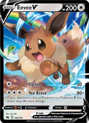 Pokémon TCG Eevee V 108/159 SWSH: Crown Zenith UR Full Art Ungraded