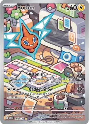 Pokémon TCG Rotom 197/182 SV10: Destined Rivals IR Full Art Ungraded