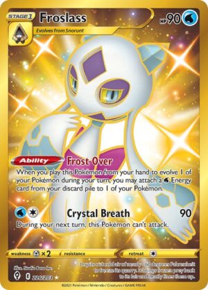 Pokémon TCG Froslass 226/203 SWSH07: Evolving Skies Secret Rare Full Art Ungraded