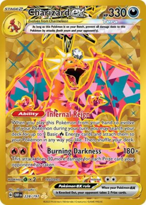 Pokémon TCG Charizard ex 228/197 SV03: Obsidian Flames HR Full Art Ungraded