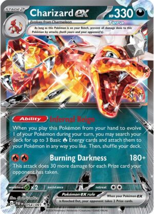 Pokémon TCG Charizard ex 054/091 SV: Paldean Fates Shiny Double Rare Ungraded