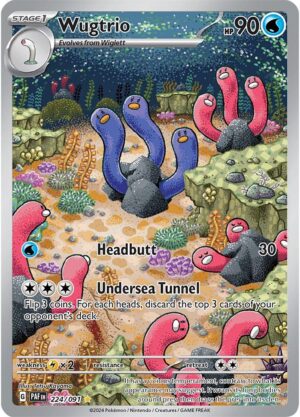 Pokémon TCG Wugtrio 224/091 SV: Paldean Fates IR Full Art Ungraded