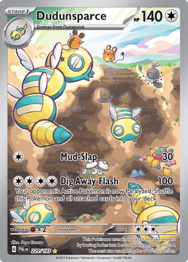 Pokémon TCG Dudunsparce 229/193 SV02: Paldea Evolved IR Full Art Ungraded
