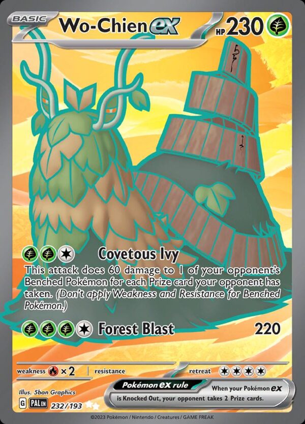 Pokémon TCG Wo-Chien ex 232/193 SV02: Paldea Evolved UR Full Art Ungraded