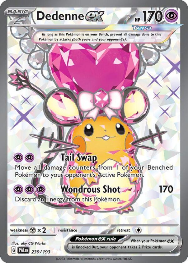 Pokémon TCG Dedenne ex 239/193 SV02: Paldea Evolved UR Full Art Ungraded