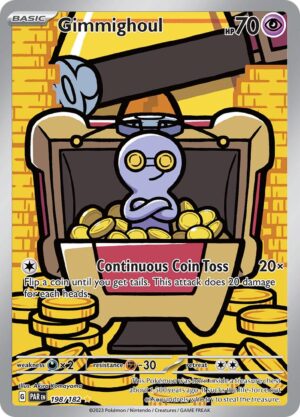 Pokémon TCG Gimmighoul 198/182 SV04: Paradox Rift IR Full Art Ungraded