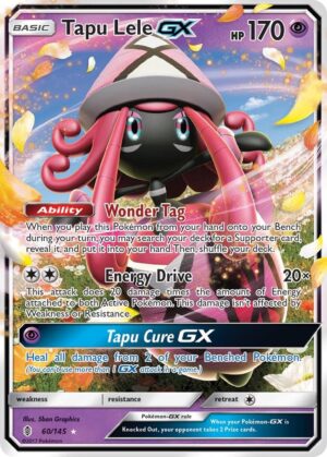 Pokémon TCG Tapu Lele GX 060/145 SM02: Guardians Rising Holo UR Full Art Ungraded