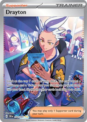Pokémon TCG Drayton 244/191 SV08: Surging Sparks SIR Full Art Ungraded
