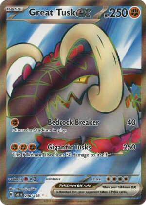 Pokémon TCG Great Tusk ex 230/198 SV01: Scarlet & Violet Base UR Full Art Ungraded