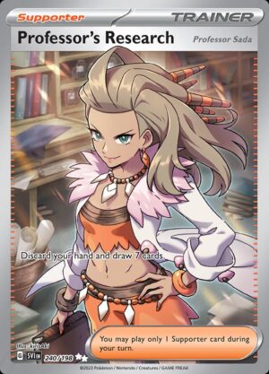 Pokémon TCG Professor's Research: Professor Sada 240/198 SV01: Scarlet & Violet Base UR Full Art Ungraded