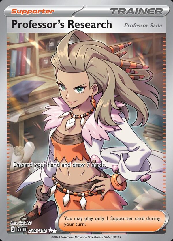Pokémon TCG Professor's Research: Professor Sada 240/198 SV01: Scarlet & Violet Base UR Full Art Ungraded