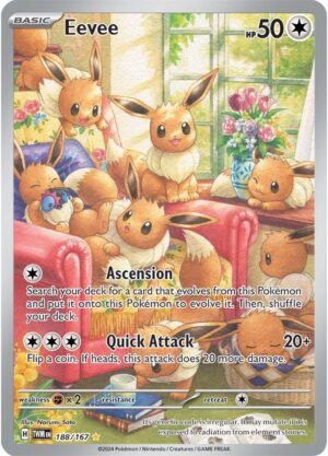 Pokémon TCG Eevee 188/167 SV06: Twilight Masquerade IR Full Art Ungraded