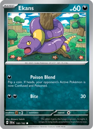 Pokémon TCG SV5: Temporal Forces 100/162 Ekans Common Ungraded