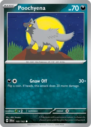 Pokémon TCG SV5: Temporal Forces 105/162 Poochyena Common Ungraded