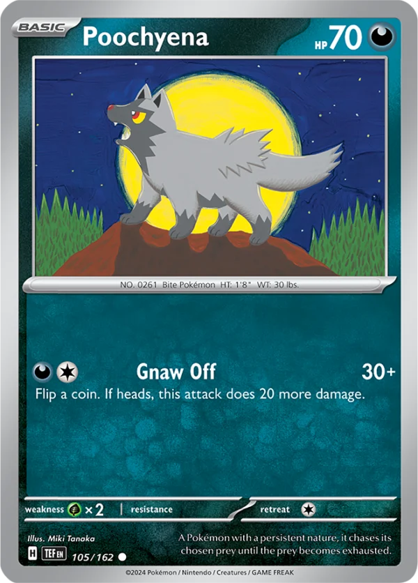 Pokémon TCG SV5: Temporal Forces 105/162 Poochyena Common Ungraded