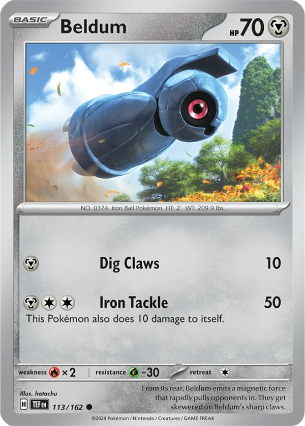 Pokémon TCG SV5: Temporal Forces 113/162 Beldum Common Ungraded