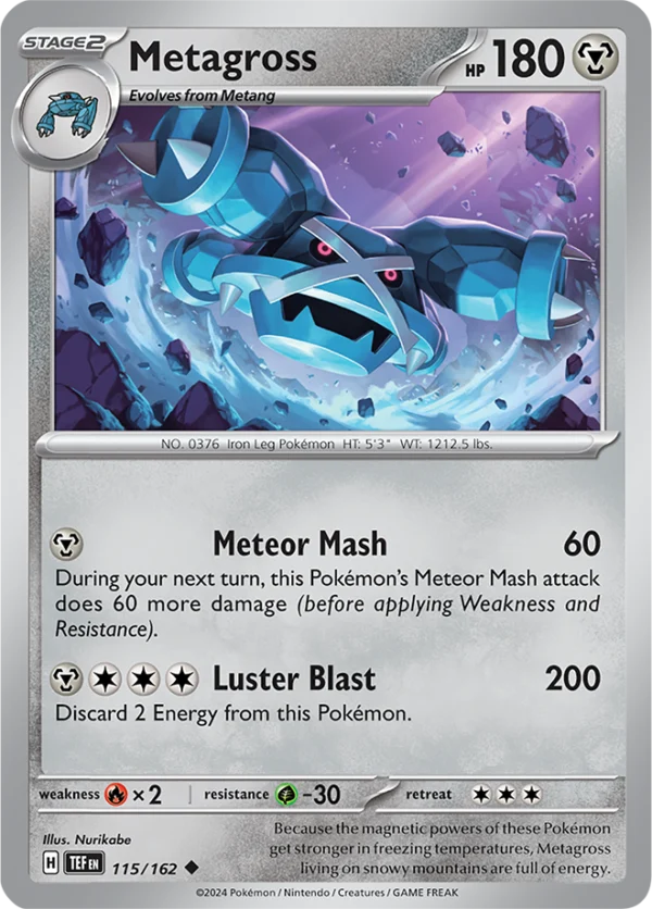 Pokémon TCG SV5: Temporal Forces 115/162 Metagross Uncommon Ungraded
