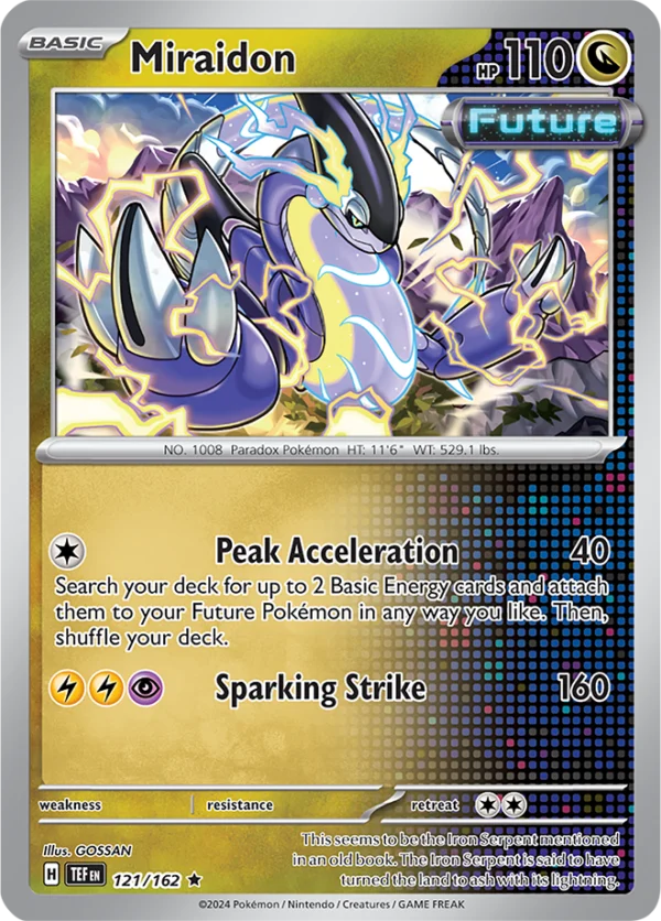 Pokémon TCG SV5: Temporal Forces 121/162 Miraidon Rare Ungraded