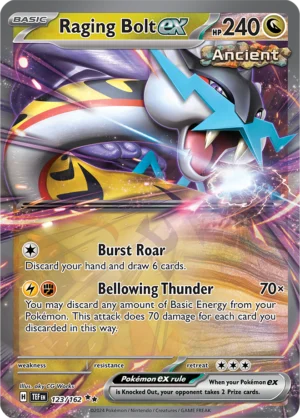 Pokémon TCG SV5: Temporal Forces 123/162 Raging Bolt ex Double Rare Ungraded
