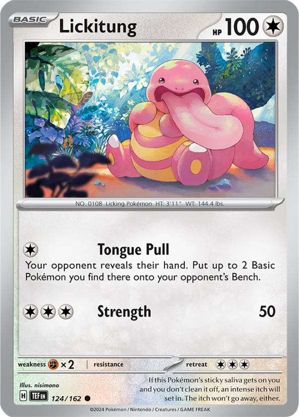 Pokémon TCG SV5: Temporal Forces 124/162 Lickitung Common Ungraded