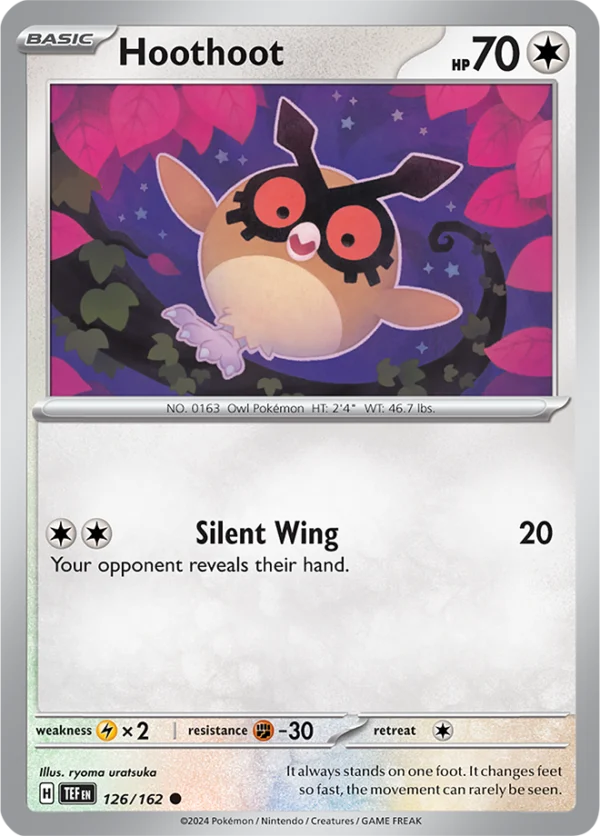 Pokémon TCG SV5: Temporal Forces 126/162 Hoothoot Common Ungraded