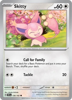 Pokémon TCG SV5: Temporal Forces 130/162 Skitty Common Ungraded