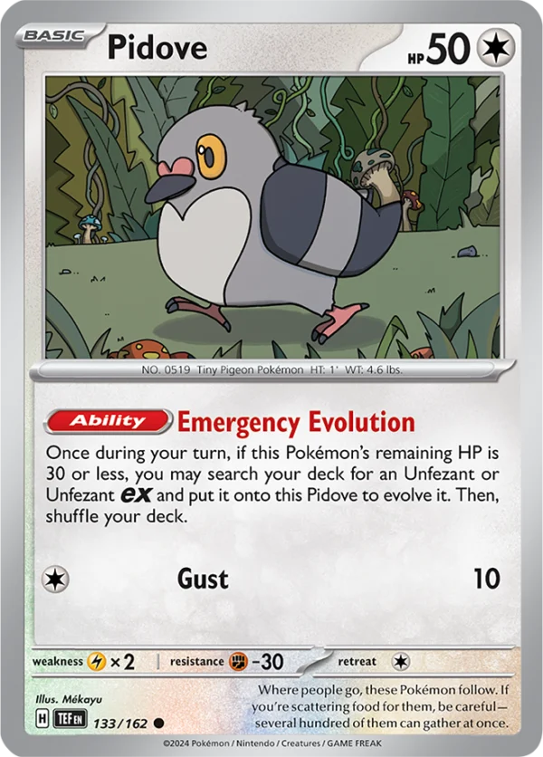 Pokémon TCG SV5: Temporal Forces 133/162 Pidove Common Ungraded
