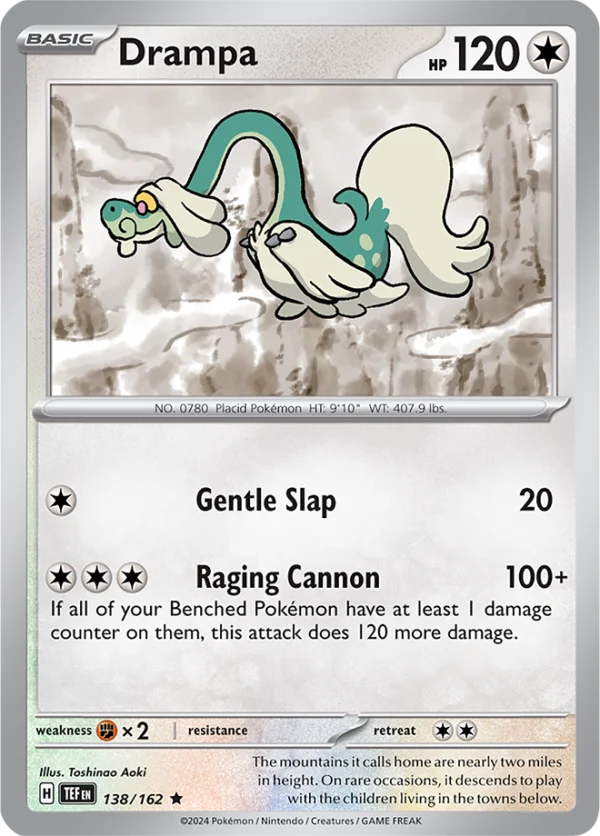 Pokémon TCG SV5: Temporal Forces 138/162 Drampa Rare Ungraded