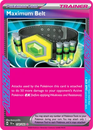 Pokémon TCG SV5: Temporal Forces 154/162 Maximum Belt Ace Spec Ungraded