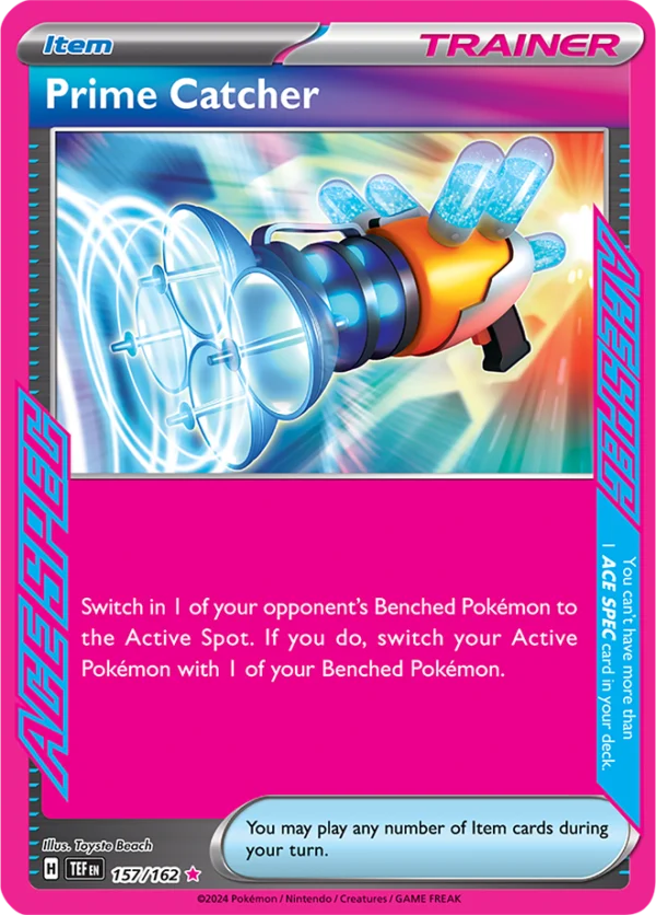 Pokémon TCG SV5: Temporal Forces 157/162 Prime Catcher Ace Spec Ungraded