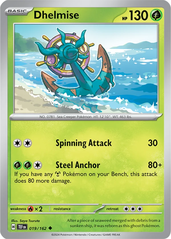 Pokémon TCG SV5: Temporal Forces 019/162 Dhelmise Uncommon Ungraded