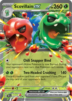 Pokémon TCG SV5: Temporal Forces 022/162 Scovillain ex Double Rare Ungraded