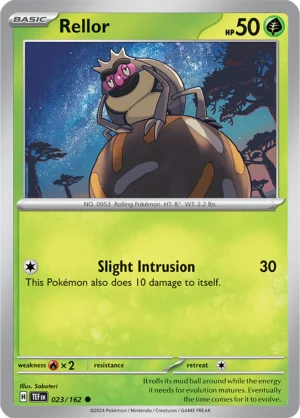 Pokémon TCG SV5: Temporal Forces 023/162 Rellor Common Ungraded