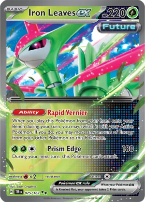 Pokémon TCG SV5: Temporal Forces 025/162 Iron Leaves ex Double Rare Ungraded