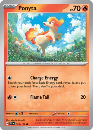 Pokémon TCG SV5: Temporal Forces 026/162 Ponyta Common Ungraded