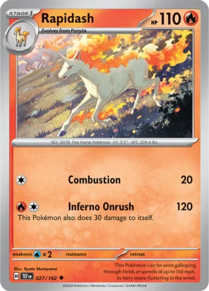 Pokémon TCG SV5: Temporal Forces 027/162 Rapidash Uncommon Ungraded