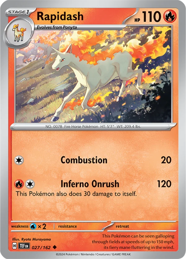Pokémon TCG SV5: Temporal Forces 027/162 Rapidash Uncommon Ungraded