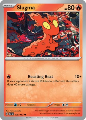 Pokémon TCG SV5: Temporal Forces 028/162 Slugma Common Ungraded