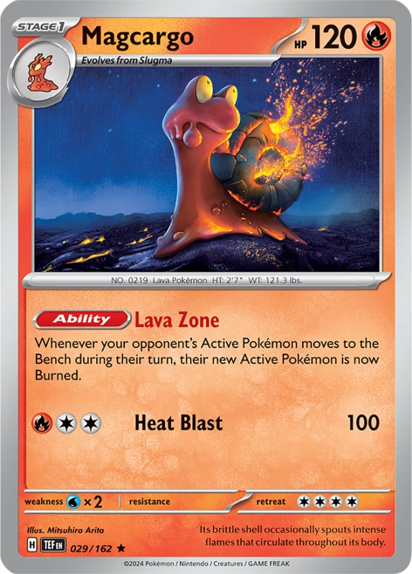 Pokémon TCG SV5: Temporal Forces 029/162 Magcargo Rare Ungraded