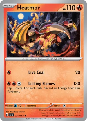 Pokémon TCG SV5: Temporal Forces 031/162 Heatmor Common Ungraded