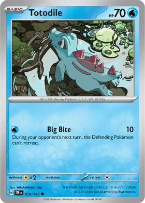 Pokémon TCG SV5: Temporal Forces 039/162 Totodile Common Ungraded