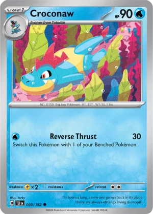 Pokémon TCG SV5: Temporal Forces 040/162 Croconaw Common Ungraded