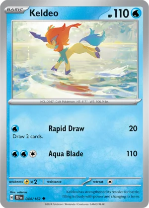 Pokémon TCG SV5: Temporal Forces 044/162 Keldeo Uncommon Ungraded
