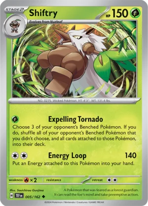 Pokémon TCG SV5: Temporal Forces 005/162 Shiftry Uncommon Ungraded