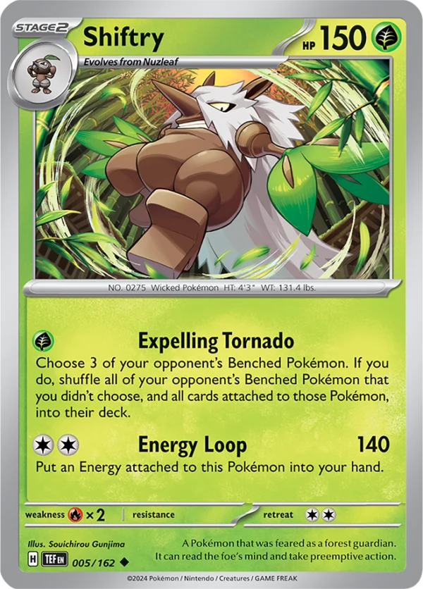 Pokémon TCG SV5: Temporal Forces 005/162 Shiftry Uncommon Ungraded