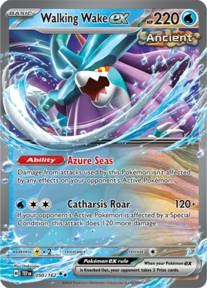 Pokémon TCG SV5: Temporal Forces 050/162 Walking Wake ex Double Rare Ungraded